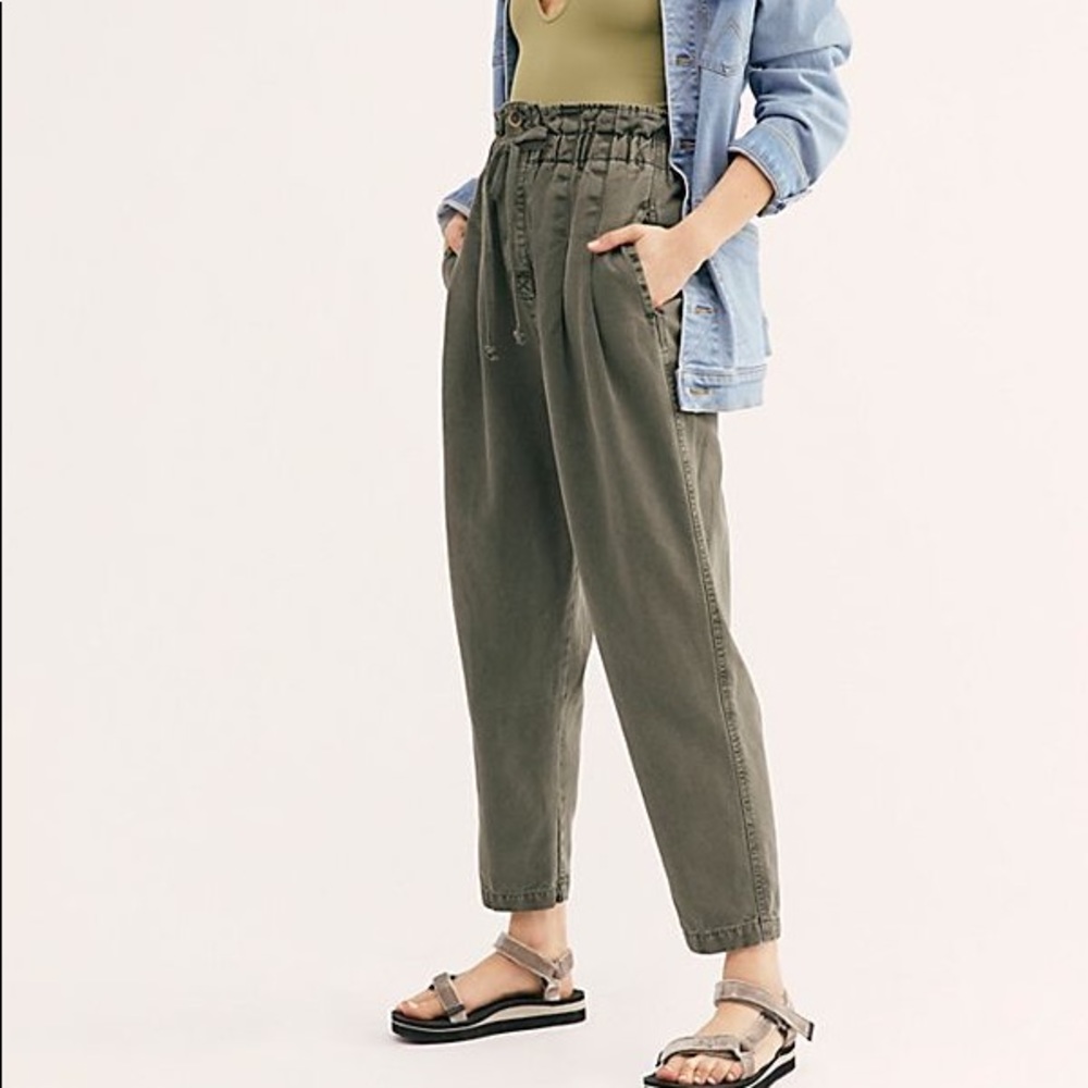 Free People Margate High Waisted Paper-bag Pants